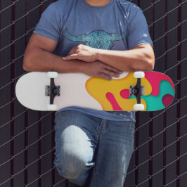 Skate Ondas Retro Camadas Coloridas