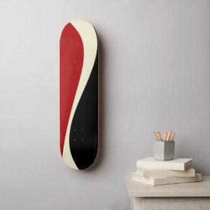 Skate Ondas Simples 2 em Vermelho e Creme