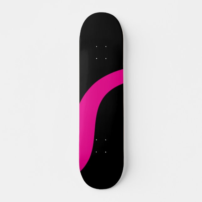 Skate Ondas simples 3 em magenta e preto (Frente)