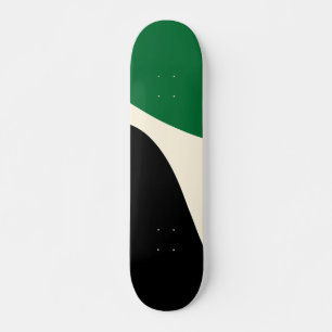 Skate Ondas simples 4 em verde, creme e preto