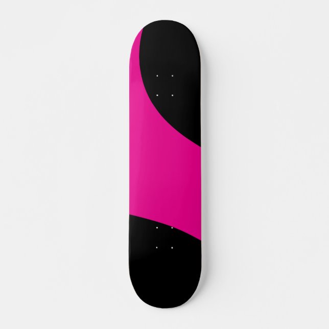 Skate Ondas simples em magenta e preto (Frente)