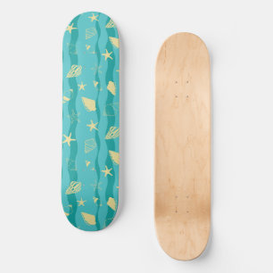 Skate Ondulações Costeiras e Padrão de Conchas Marinhas