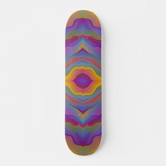 SKATE ONDULADO COLORIDO ABSTRATO (Frente)