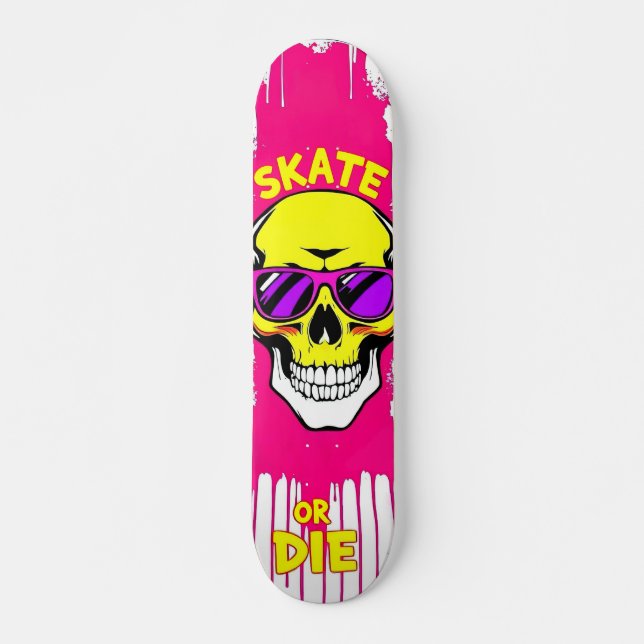 Skate or Die Nº7 - Skateboard Deck - Punk Grunge (Frente)