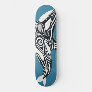 Skate Orca Killer Whale Tlingue Indigo Blue ink