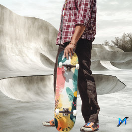 Skate Orgânico suave - Abstrato minimalista do Pastel