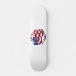 Skate Orgulho De Ser Americano Com Bandeira Dos EUA