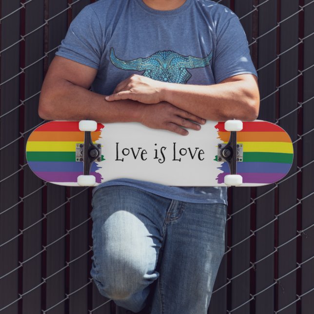 Skate Orgulho gay Arco-Íris Tinta, que é o amor (Ao ar livre 3)