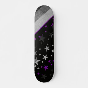 Skate Orgulho gay de Starry Sinalizador Sparkly Asexual