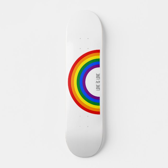 Skate Orgulho gay Rainbow. Amor é Amor (Frente)