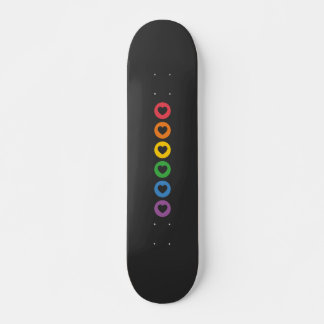 Skate Orgulho LGBT | Design de arco-íris colorida