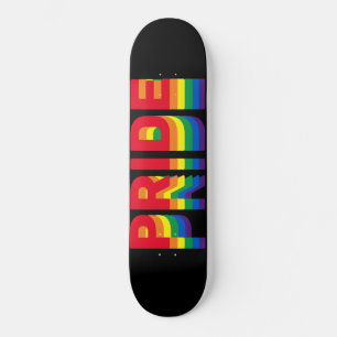 Skate Orgulho lgbt lgbtq gay arco-íris preto