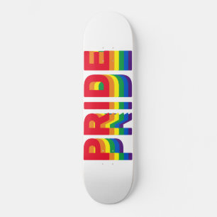 Skate Orgulho lgbtq lgbtq gay arco-íris cores retro