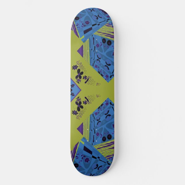 Skate Origami Chintz (L) Azul Indigo Olive Black (Frente)