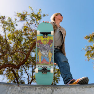 Skate Os Amantes Tarot Card Começam A Ler