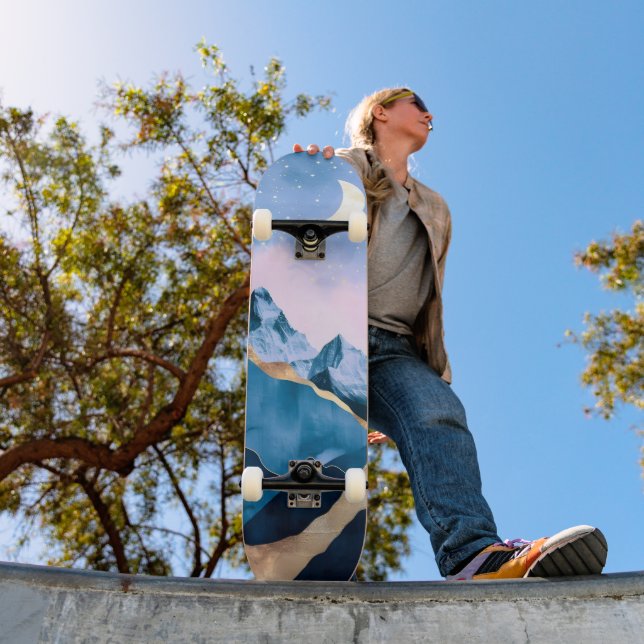 Skate Ouro Celestial Picos Aquarela (Ao ar livre 1)