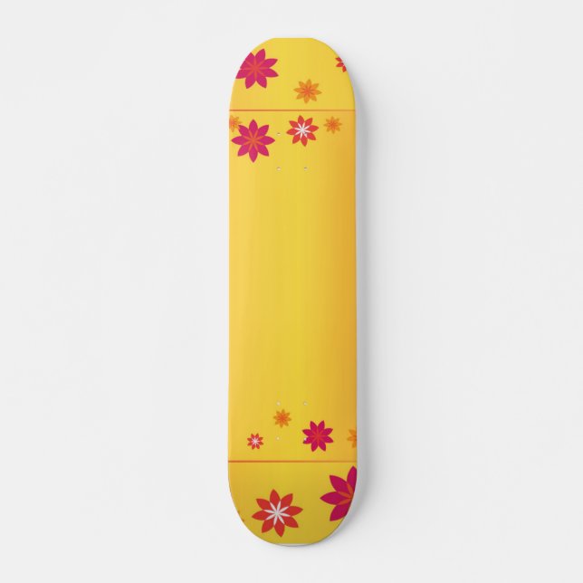Skate Outdoor de Flores Laranja (Frente)