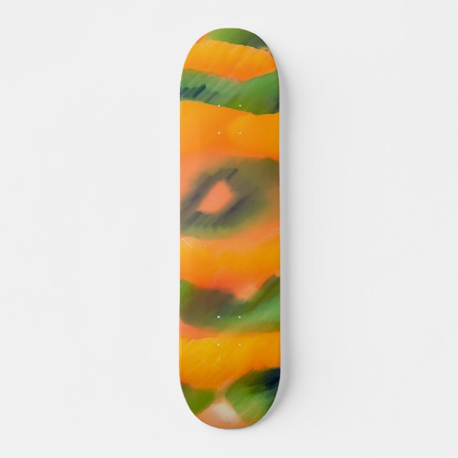 Skate Outdoor Verde Laranja (Frente)