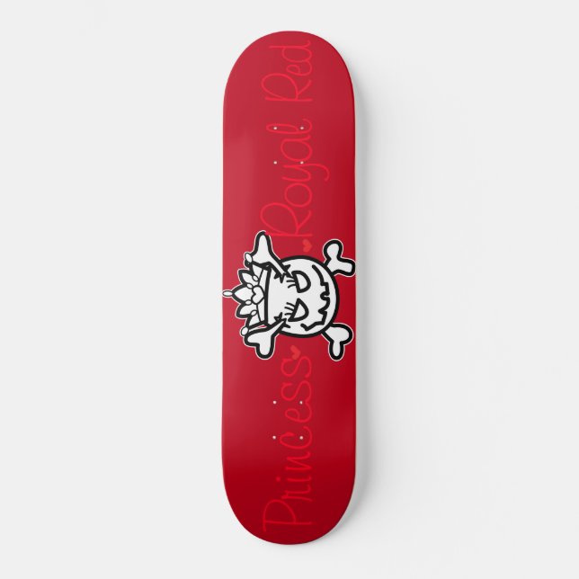 Skate Ovo de crânio em vermelho real (Frente)