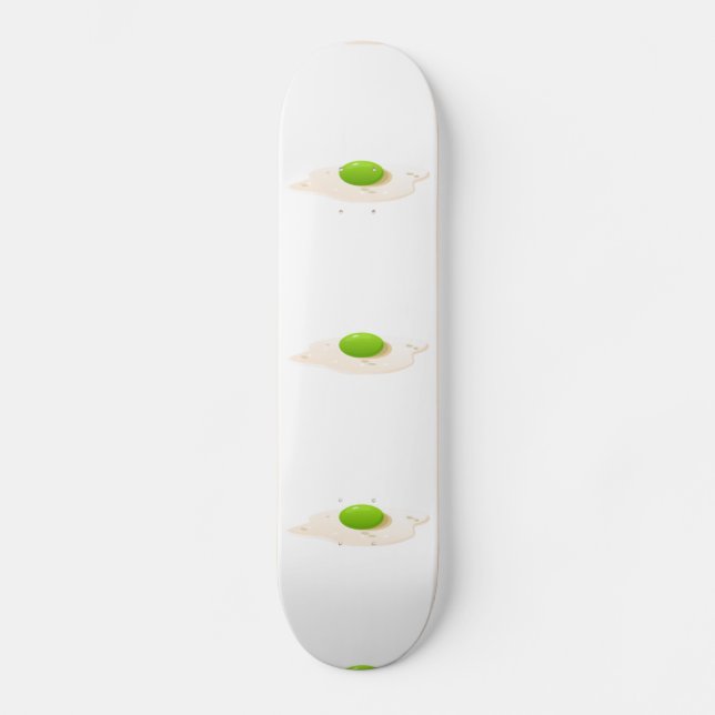 Skate Ovos verdes de Comida brilhante (Frente)