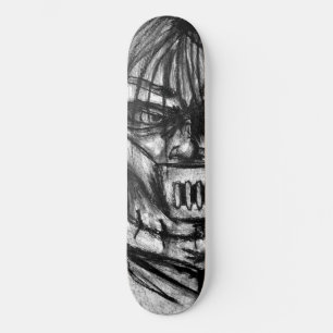 Skate Paciente Amordaçado em Camisa de Força Arte a Carv