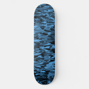 Skate Padrão Abstrato Azul Preto