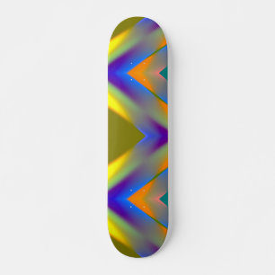 Skate Padrão abstrato azul vermelho amarelo verde laranj