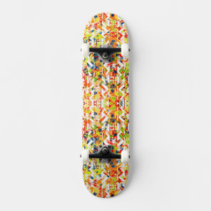 Skate Padrão abstrato colorido e fofo de primavera