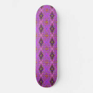 Skate Padrão Abstrato Cor-de-Rosa e Roxo Alucinante