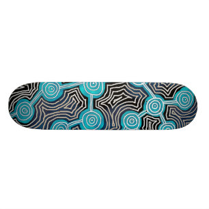 Skate Padrão abstrato estilo aborígene Linhas da Vida