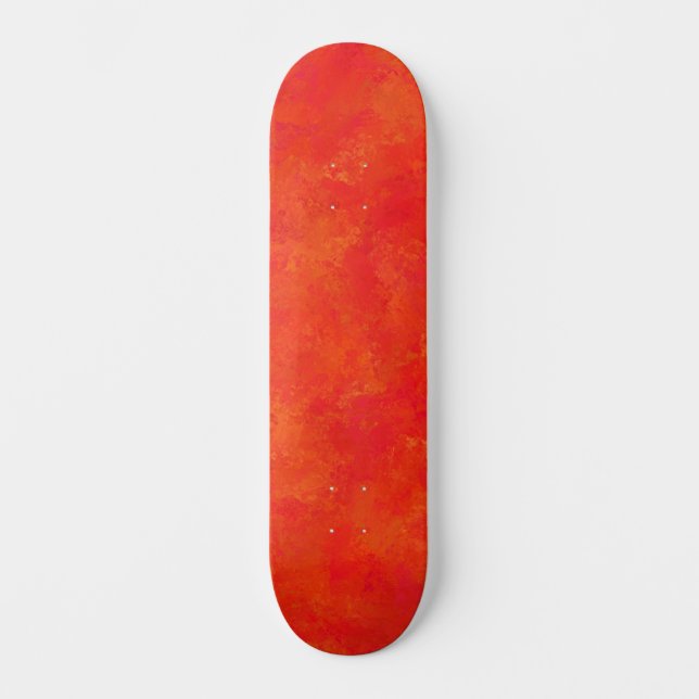 Skate Padrão Abstrato Laranja Vermelho (Frente)