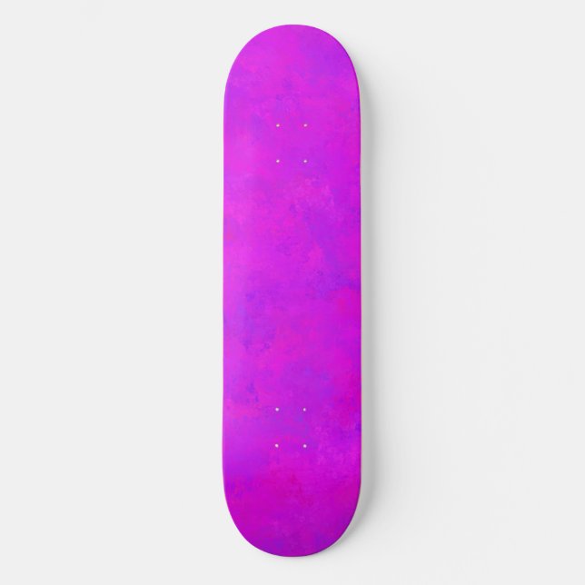 Skate Padrão Abstrato Rosa Roxo (Frente)