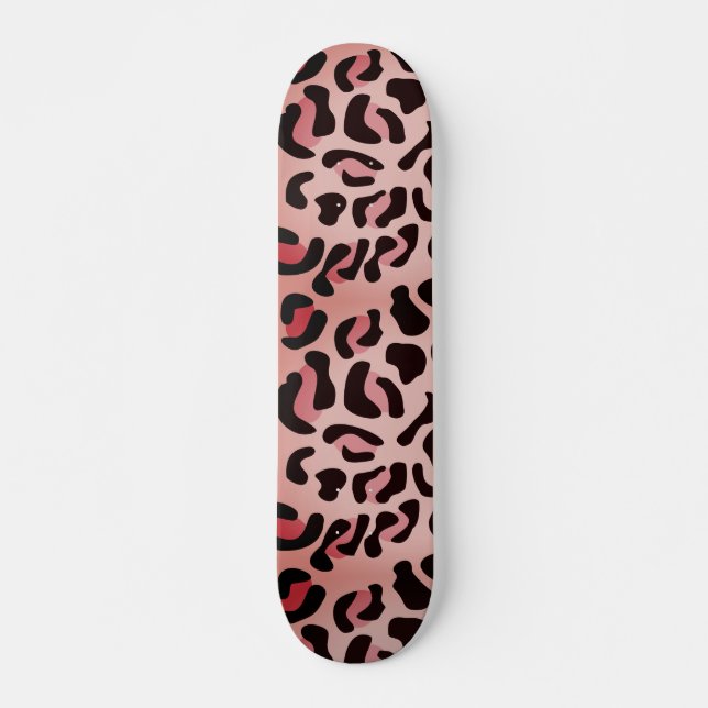 Skate Padrão Animal Moderno de Leopardo (Frente)