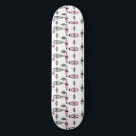 Skate Padrão Atômico Rosa e Cinza<br><div class="desc">Este retrô, Rosa Atômica e Padrões de Cinza, é tão incrível que você vai dizer, "Eu não acredito que não é um pano de casca de casca de galinha!" A design inspirada na vintage é uma nova tomada dos estilos modernos de meio século. Oferece toda a diversão de encontrar um...</div>