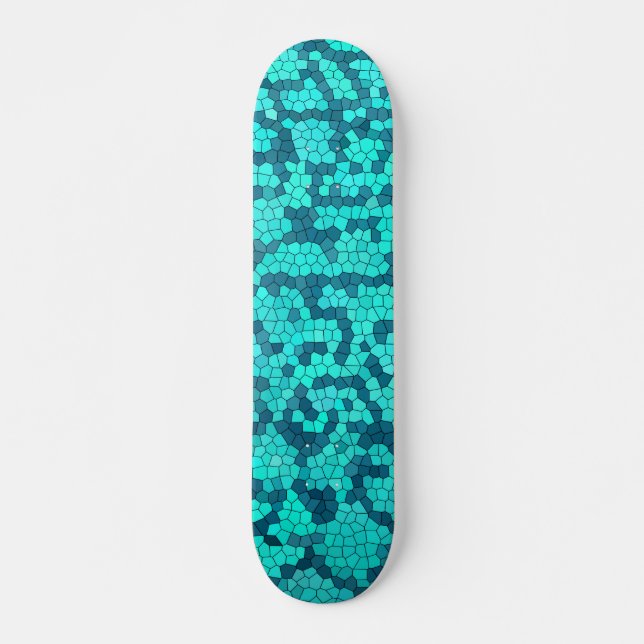 Skate Padrão Azul Turquesa (Frente)