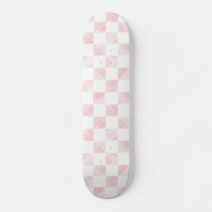 Skate Padrão branco verificado de traçados Dourados do