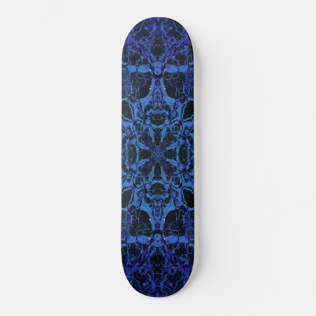Skate Padrão caleidoscópico azul (Frente)