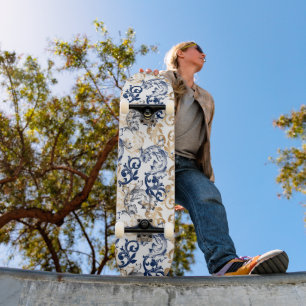 Skate Padrão Clássico Retro em Estilo Barroco