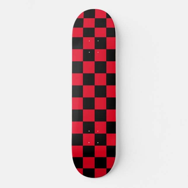 Skate Padrão Clássico Verificado (verificado) Vermelho e (Frente)
