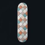 Skate Padrão Colorido de Textura Geométrica do Azulejo<br><div class="desc">Este design moderno apresenta um padrão em série de padrões coloridos geométricos e abstrato #mosaico #texturizado #padrão #masculino #feminino #menina #na moda #chic #trendy #customgifts #esportivos #skate #skater #skateboard #skateboard #skateboard #divertido #legal #legal #costume #natristmas #costume #giftsforher</div>