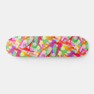 Skate Padrão Colorido Multicolorido