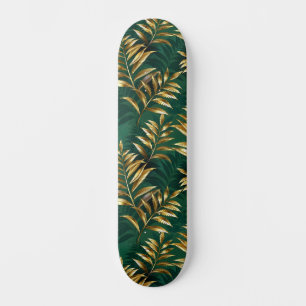 Skate Padrão contínuo com samambaias douradas