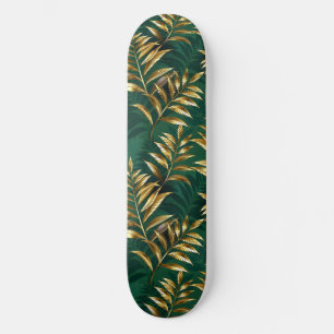 Skate Padrão contínuo com samambaias douradas