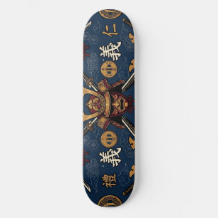 Skate Padrão contínuo de virtudes do código Bushido dos