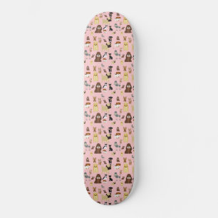 Skate padrão cor-de-fundo cor-de-rosa.