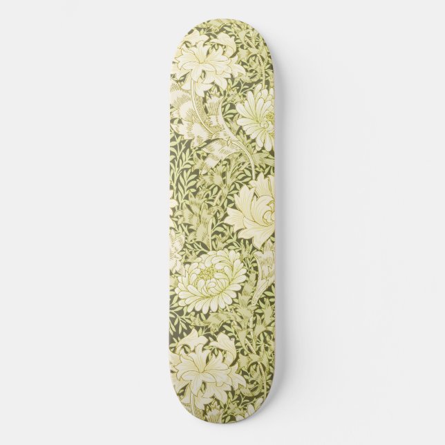 Skate Padrão Crisântemo de William Morris Vintage (Frente)