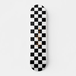 Skate Padrão da Desktop Board Retroativa branco e preto