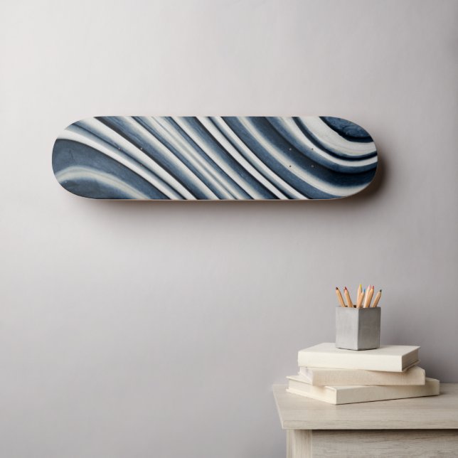 Skate Padrão de Abstrato Azul Tonelado da Terra (Arte de parede (Horz))