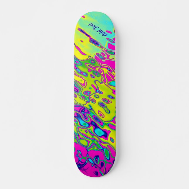 Skate Padrão de Abstrato com cores personalizável (Frente)