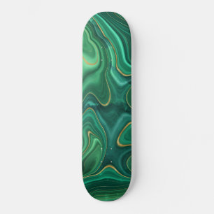 Skate Padrão de Abstrato de Luxo Glam Green